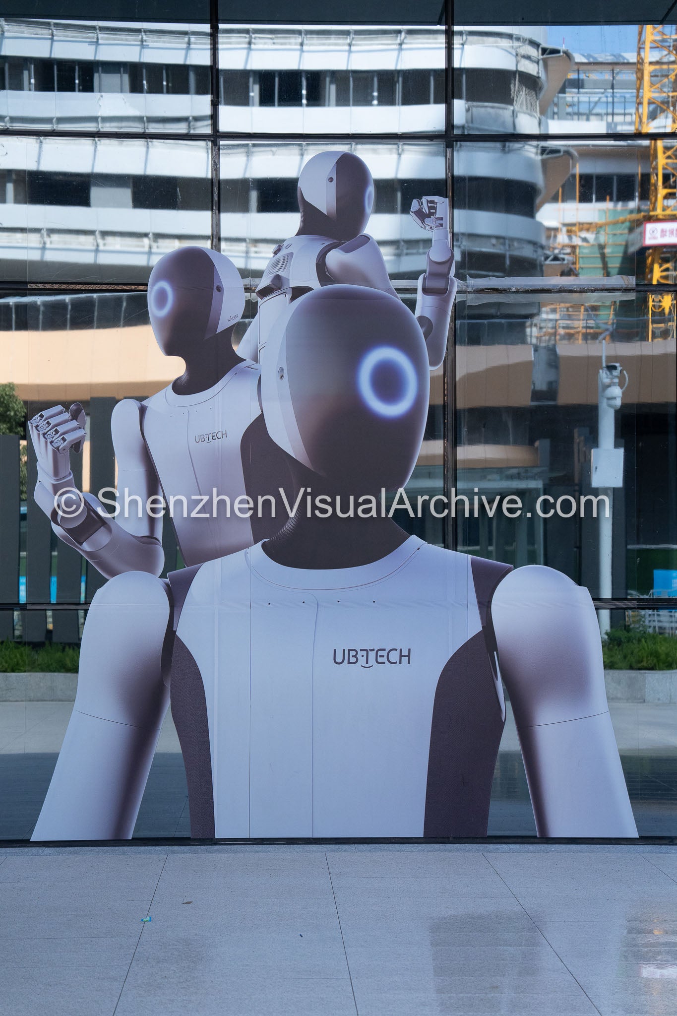 Embodied AI: Detailed View of UBTECH Walker Humanoid Decal at Nanshan iPark (SVA-26-0145)