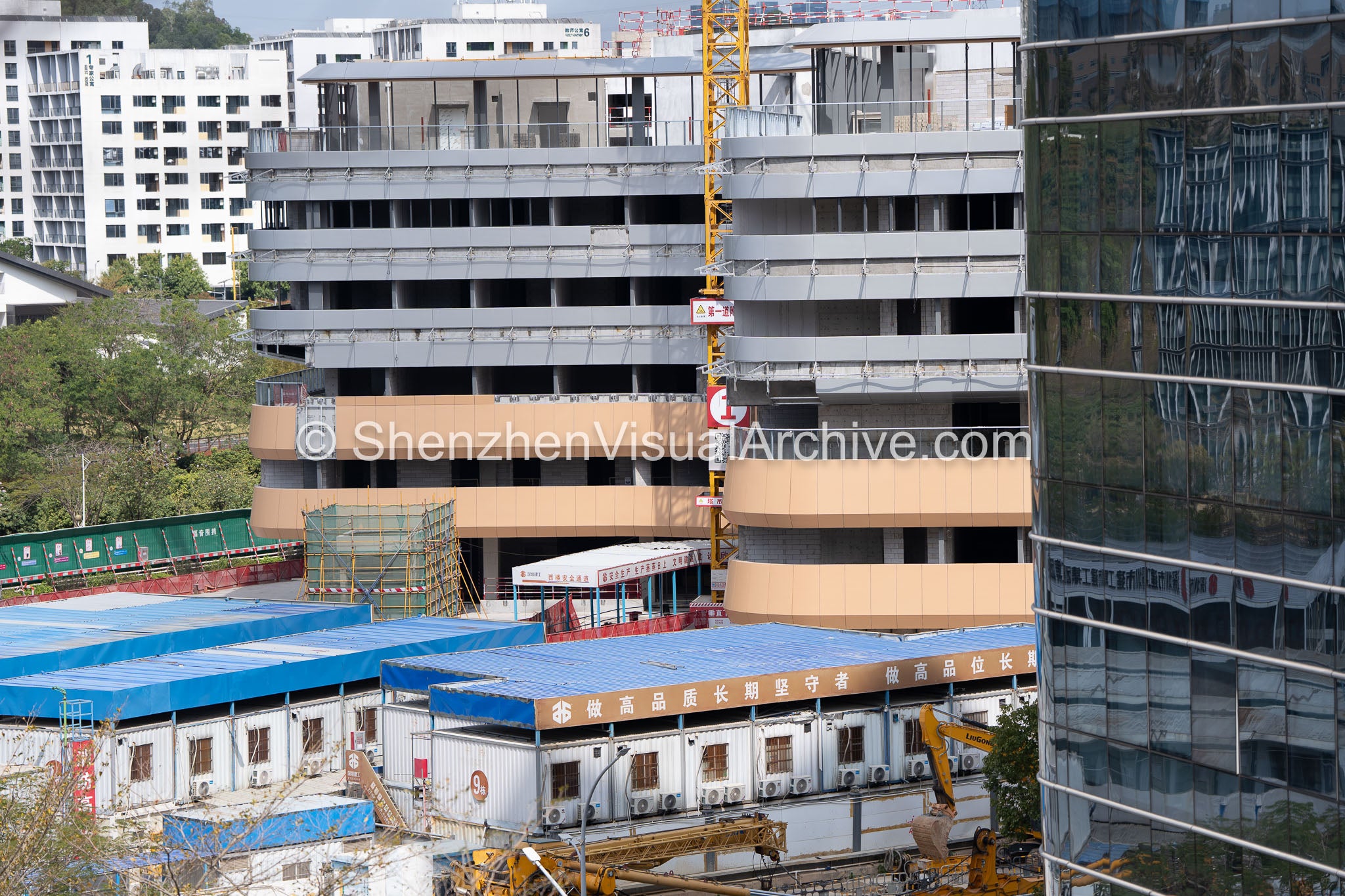 Elevated Site Overview: Construction Infrastructure of the SUSTech Medical Complex (SVA-26-0149)