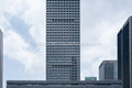 Financial District Architecture: Wide Tower Elevation of Shenzhen Stock Exchange and Taiping Finance Tower in Futian CBD (SVA-26-0187)