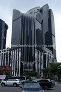 Futian CBD Architecture: Vertical View of Great China International Exchange Square and Street Intersection (SVA-26-0201)